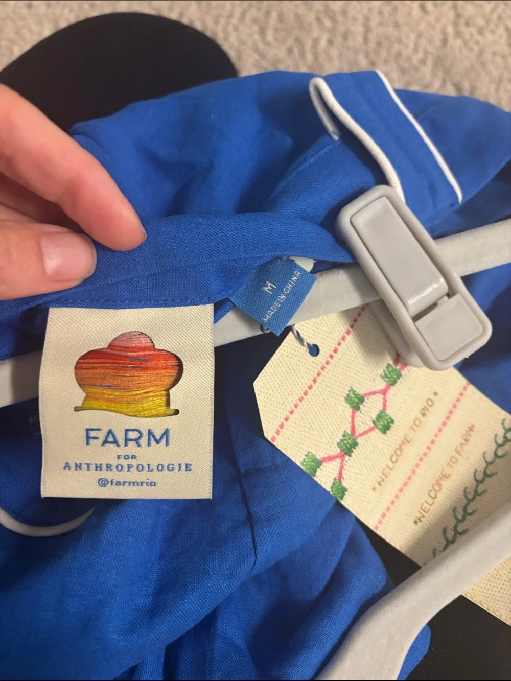Farm rio Anthropologie destination shorts size m blue - Picture 3 of 3
